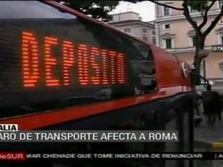 Huelga de transporte en Roma, contra medidas económicas
