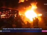 Incendie d'entrepot de produits chimiques à Lusigny Allier France3