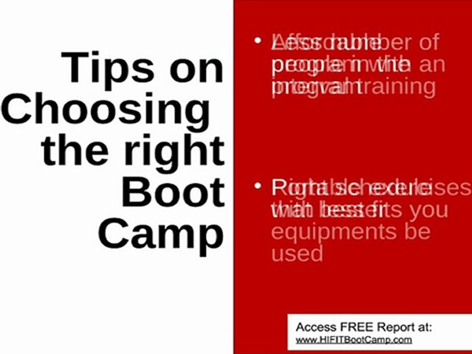 Choosing the right boot camp
