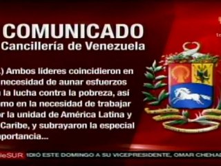 Chávez felicita al presidente electo de Guatemala Otto Pérez