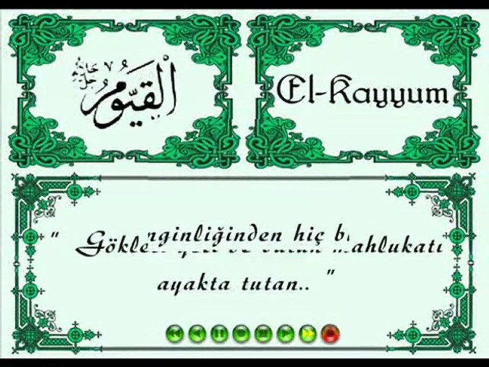 Allah'ın Güzel İsimleri Esma Ül Hüsna