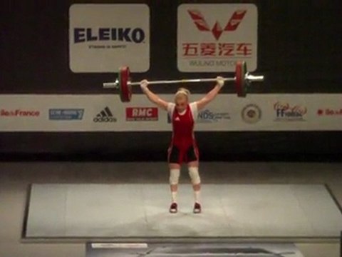 Weightlifting World Championships Paris 2011 - W58kg - Kateryna DRIUMOVA - Snatch 1 - 90kg
