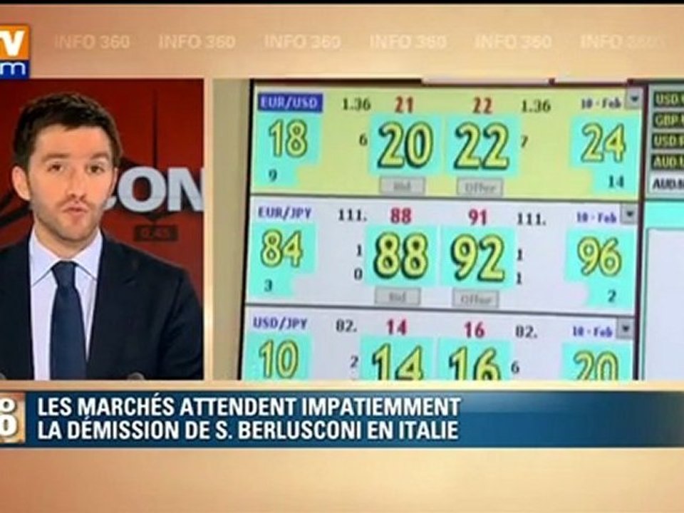 Italie : les marchés attendent impatiemment la démission de Silvio Berlusconi