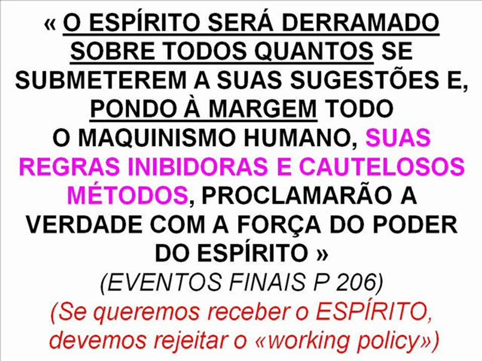 A igreja adventista do sétimo dia já não é mais a igreja de DEUS.