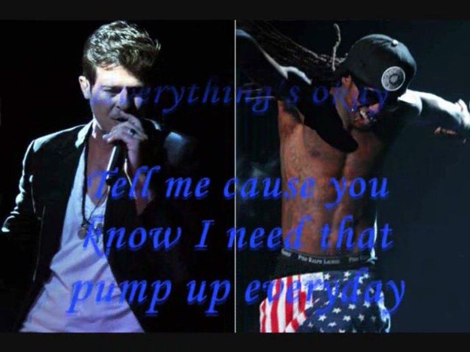 Robin Thicke ft. Lil Wayne - Pretty LiL Heart (Lyrics on Screen)