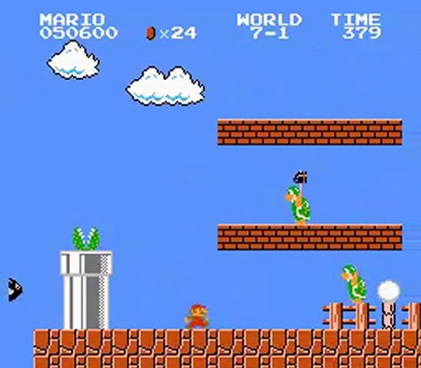 Super Mario Bros TAS Speedrun: World 7-1 (NES)