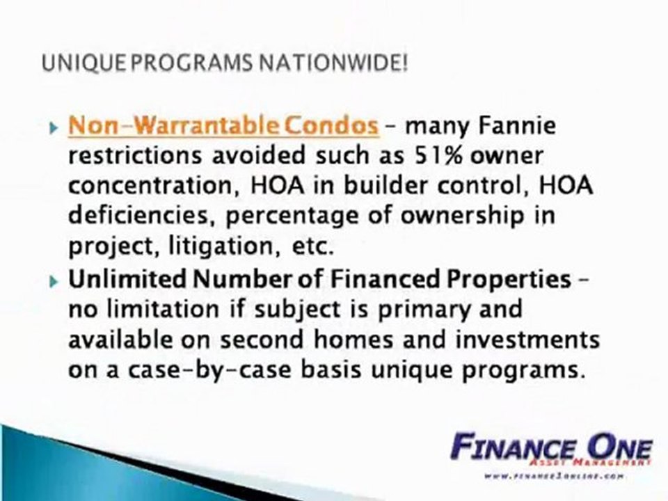 UNIQUE PROGRAMS NATIONWIDE!