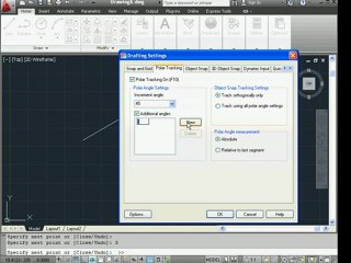 AutoCad 2012 tutorials: Polar Tracking