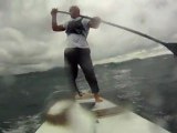DOWNWIND Stand Up Paddle. LAVANDOU -HYÈRES 27kms lors de la tempête du 08 Novembre 2011