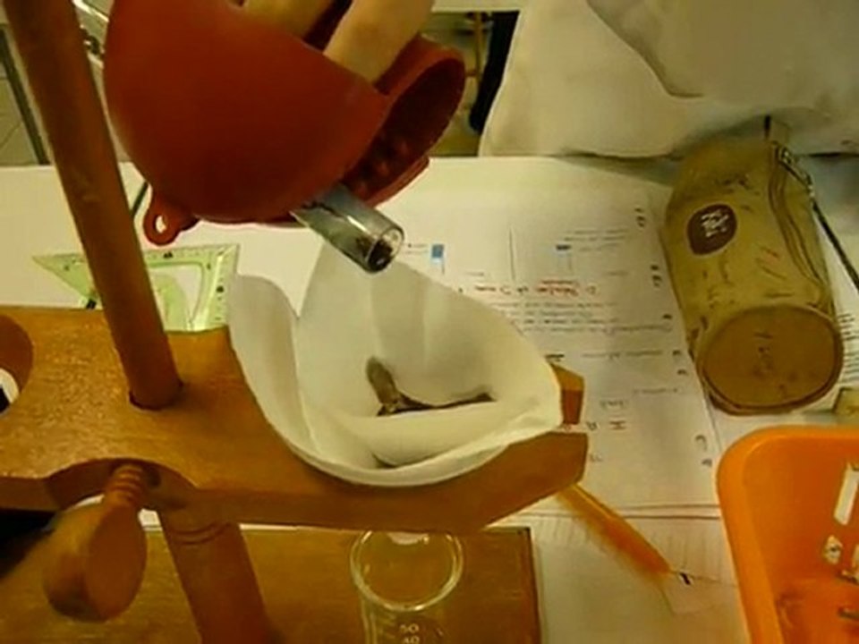 filtration de la solution obtenue