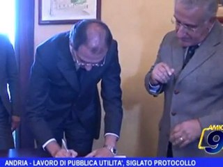 Download Video: ANDRIA | Lavoro di pubblica utilità, siglato l'accordo