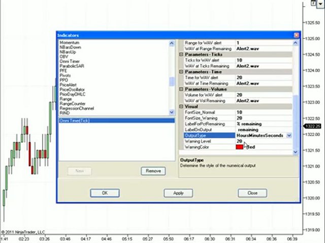 NinjaTrader Chart Trader OmniTimer Indicator | Ninja Trader