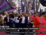 Policía británica lista para reprimir a estudiantes