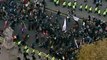 STUDENT MARCH AERIALS: Helicopter footage of London protest