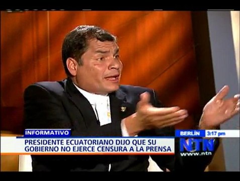 Rafael Correa asegura que hay plena libertad de expresión en Ecuador , pese a informe de la SIP