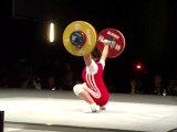 Weightlifting World Championships Paris 2011 - W63kg - World Champion at C&J Maiya MANEZA - Snatch 3 - 109kg