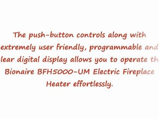 Bionaire BFH5000-UM Electric Fireplace Heater Review
