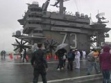 U.S. Aircraft Carrier USS George Washington Sails into Hong Kong Waters