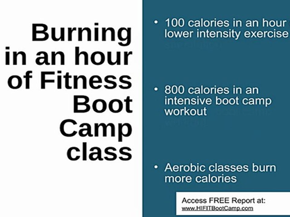 How many calories are burned in an hour of boot camp?