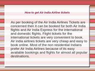 Explore Air india Airlines low fare flights
