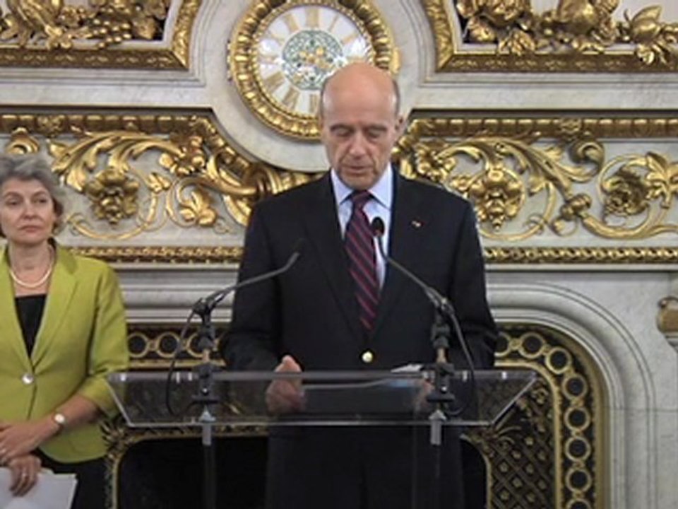 Alain Juppé à la 36e Conférence générale de l'UNESCO (09.11.11)