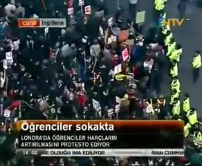 Londra'da Gençler Harç Zamlarında Karşı Meydanlara Çıktı