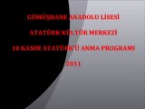 Atatürk'ü Anma Programı (Gümüşhane Anadolu Lisesi)