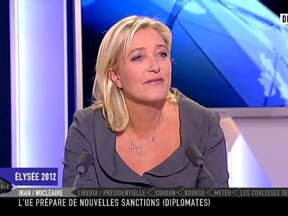 Marine Le Pen invitee Elysee 2012 itele