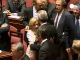 Mario Monti accueilli au Sénat italien comme le...