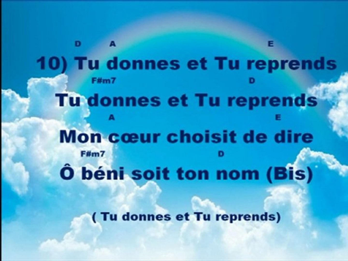 Stéphane Quéry Beni Soit Ton Nom Paroles