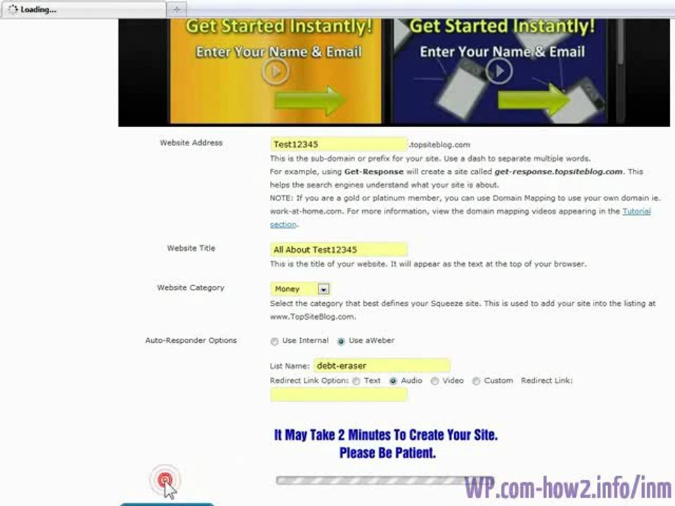 Creating A Video Squeeze Page In 10 Seconds! | Niche Sites - Instant Niche Maker