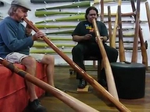 Greg Hastings and William Barton jam at Didgeridoo Breath