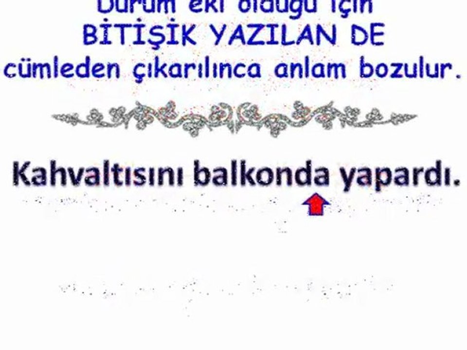 De'nin Yazımı