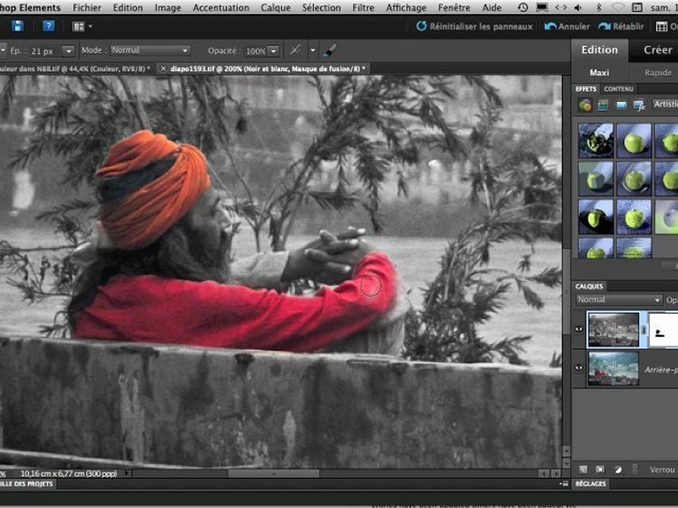 Mettre de la couleur dans une photo noir et blanc avec Photoshop Elements