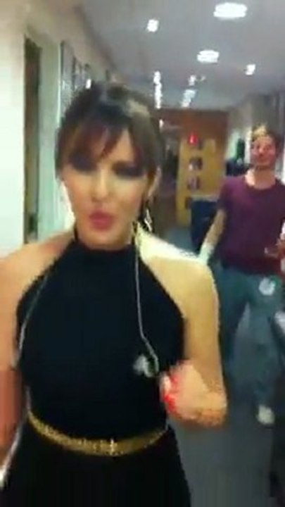 Kylie Minogue on her way to stage at Aphrodite les folies tour 2011