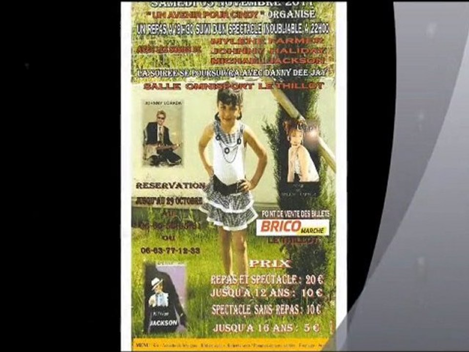 DINER-GALA  DES  SOSIES...  ASSOCIATION  * Un avenir pour Cindy *  SPECTACLE