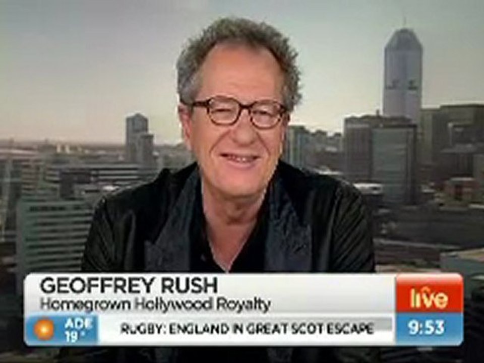 Geoffrey Rush joins Weekend Sunrise
