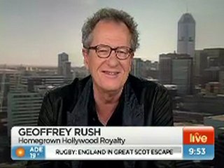 Geoffrey Rush joins Weekend Sunrise