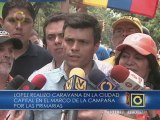Leopoldo López realizó caravana por la ciudad capital