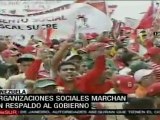 Polo Patriótico realiza marcha de apoyo a Chávez