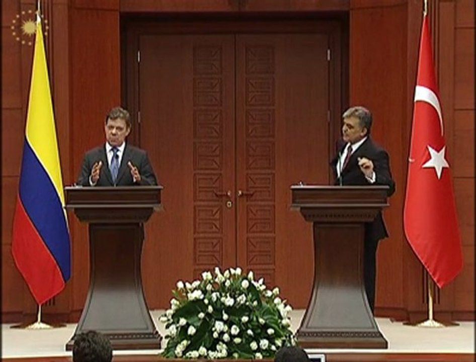 Cumhurbaşkanı Gül ve Kolombiya Cumhurbaşkanı Santos'un Ortak Basın Toplantısı