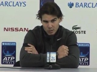 Masters de Londres : Nadal "plutôt chanceux"