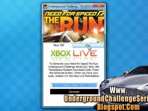 Need for Speed The Run Underground Challenge Series DLC Codes - Free!!