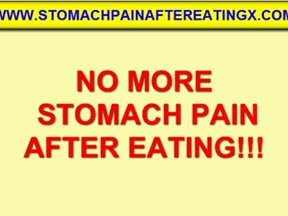 Stomach Pain After Eating