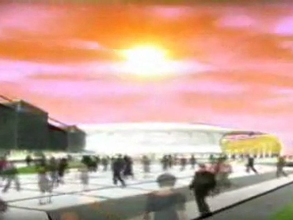 Levage de la toiture du grand stade Lille Métropole