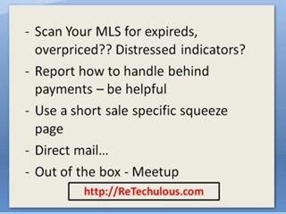 Real Estate Marketing - Ways to Acquire Short Sale Leads