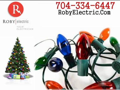 Hang Christmas Lights-Charlotte Electrician Wires Your Home