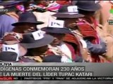 Bolivia conmemora 230 años de la muerte de Tupac Katari