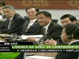 Líderes de APEC buscarán crecimiento y empleo