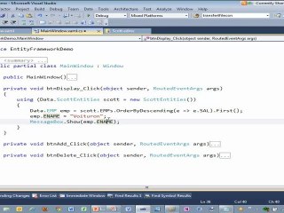 Introduction à ADO Entity Framework